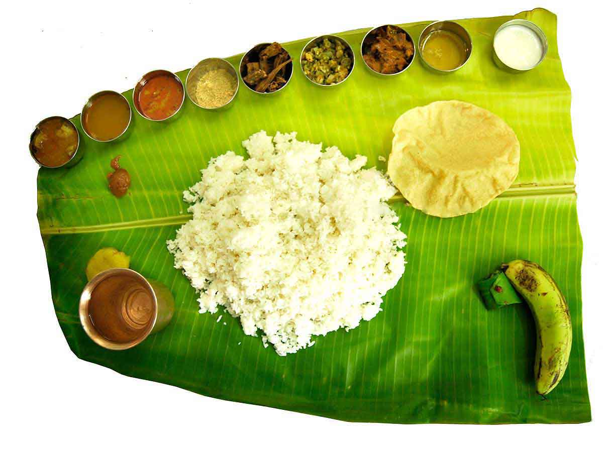 Banana leaf food service